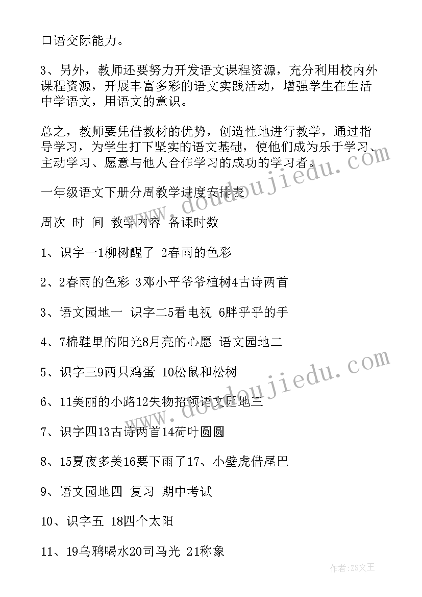 最新小学一年级下学期安全工作计划 小学一年级下学期工作计划集锦(精选10篇)