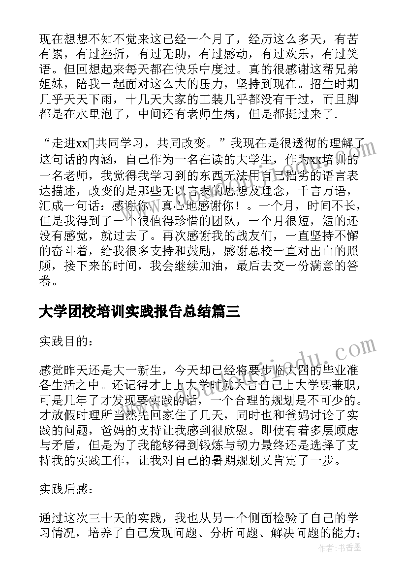 2023年大学团校培训实践报告总结 大学生培训机构工作社会实践报告(优秀5篇)