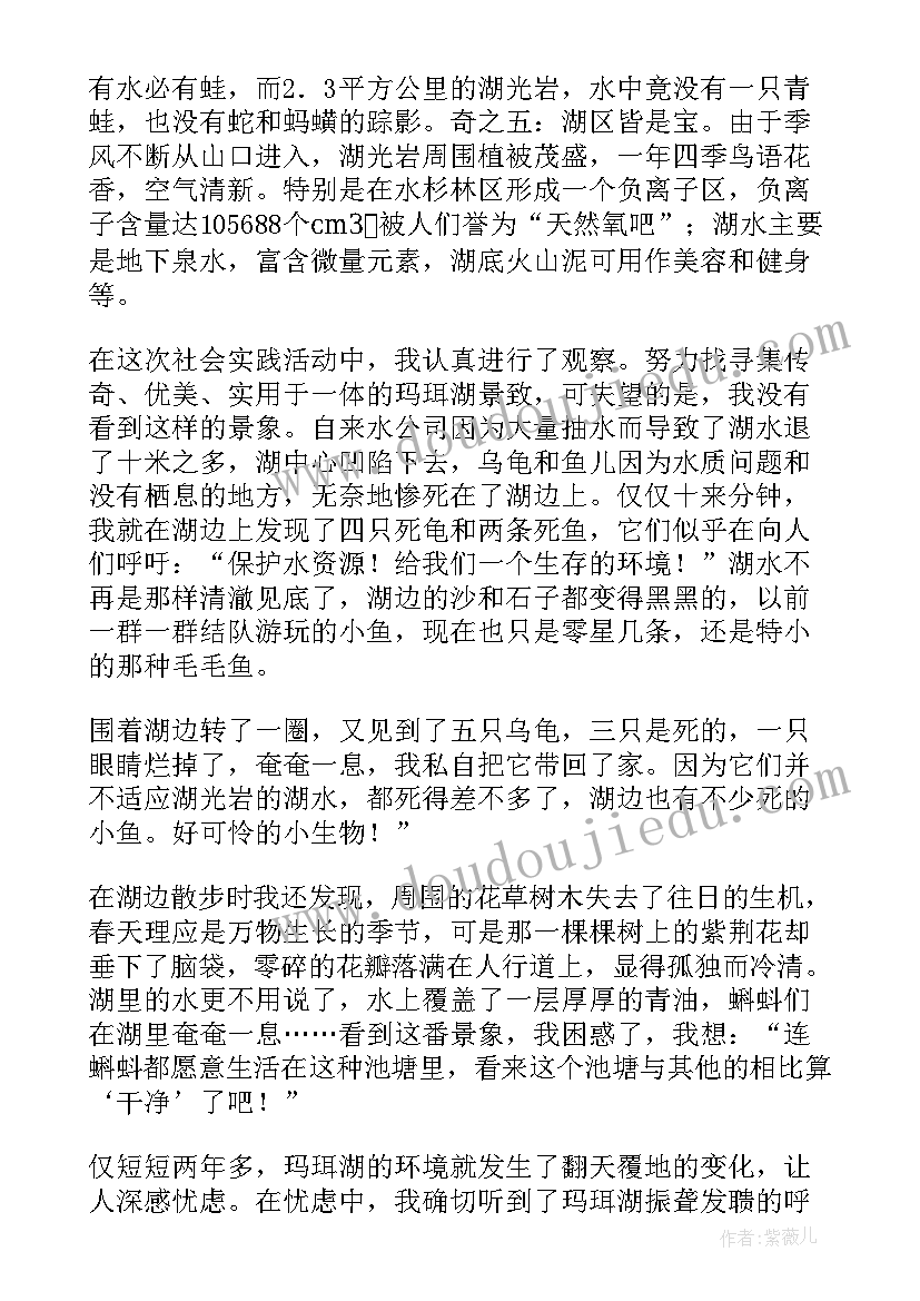 中学生社会实践调查报告(模板5篇)