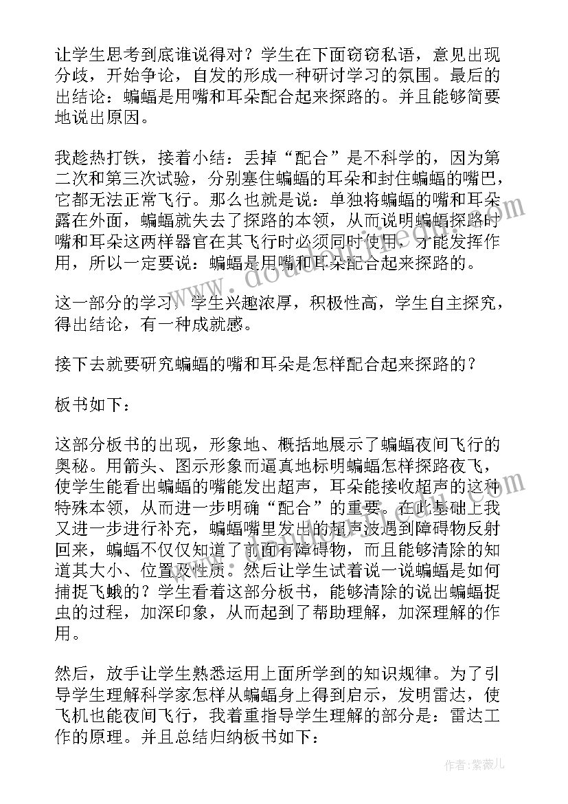 2023年蝙蝠和雷达教案反思 蝙蝠和雷达教学反思(模板5篇)