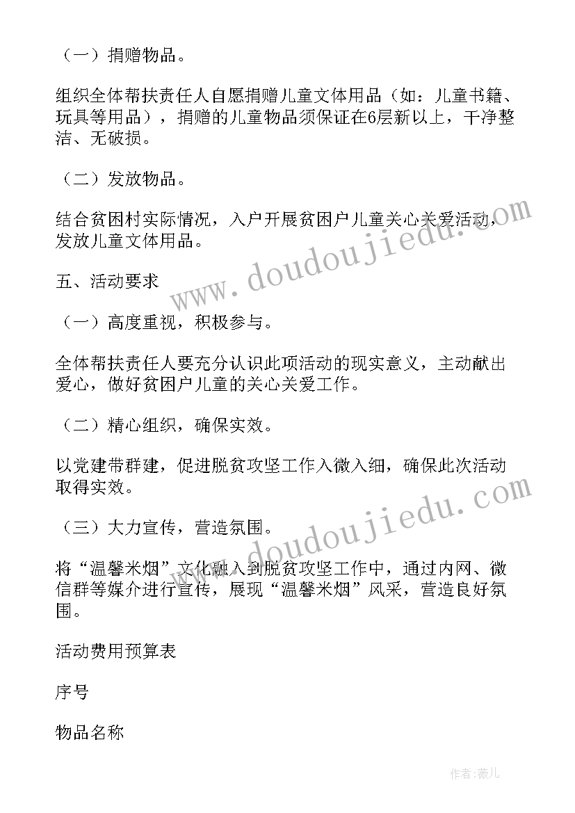 关心贫困儿童活动总结报告(模板5篇)