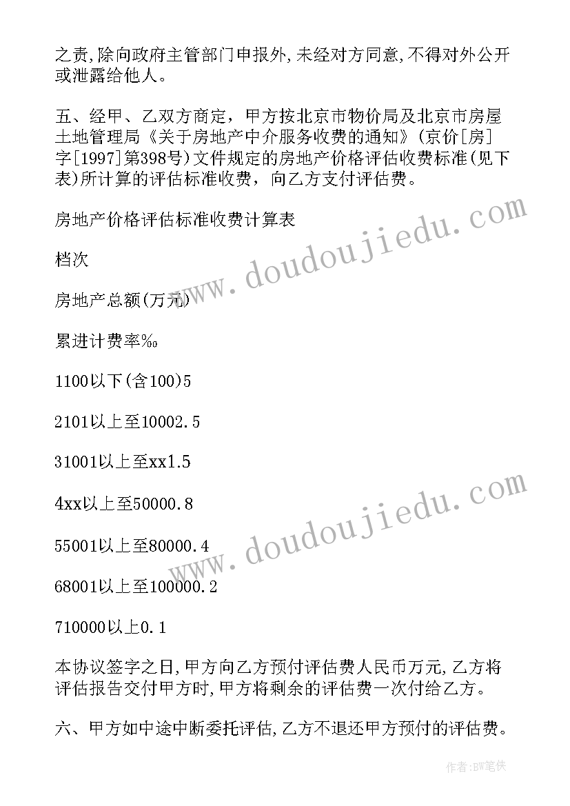 2023年合同风险评估报告 房地产评估合同(汇总6篇)