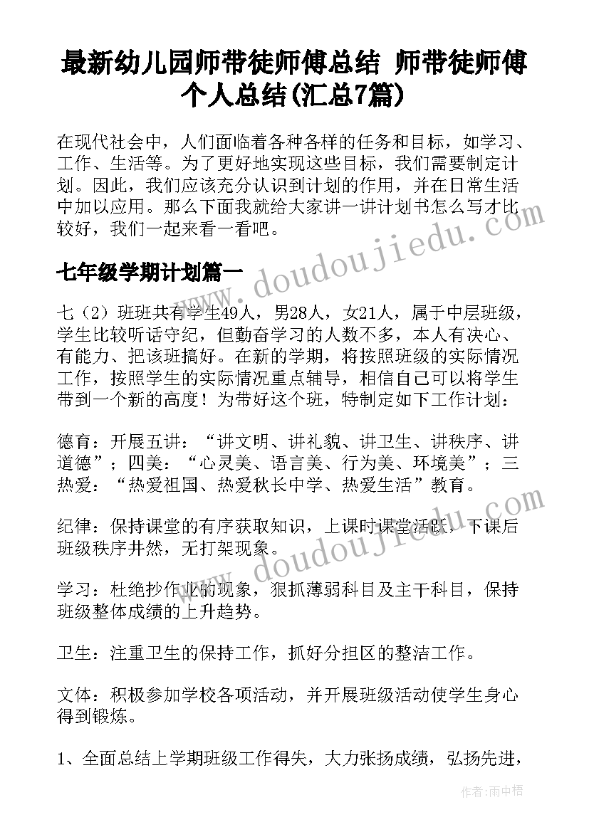 最新幼儿园师带徒师傅总结 师带徒师傅个人总结(汇总7篇)