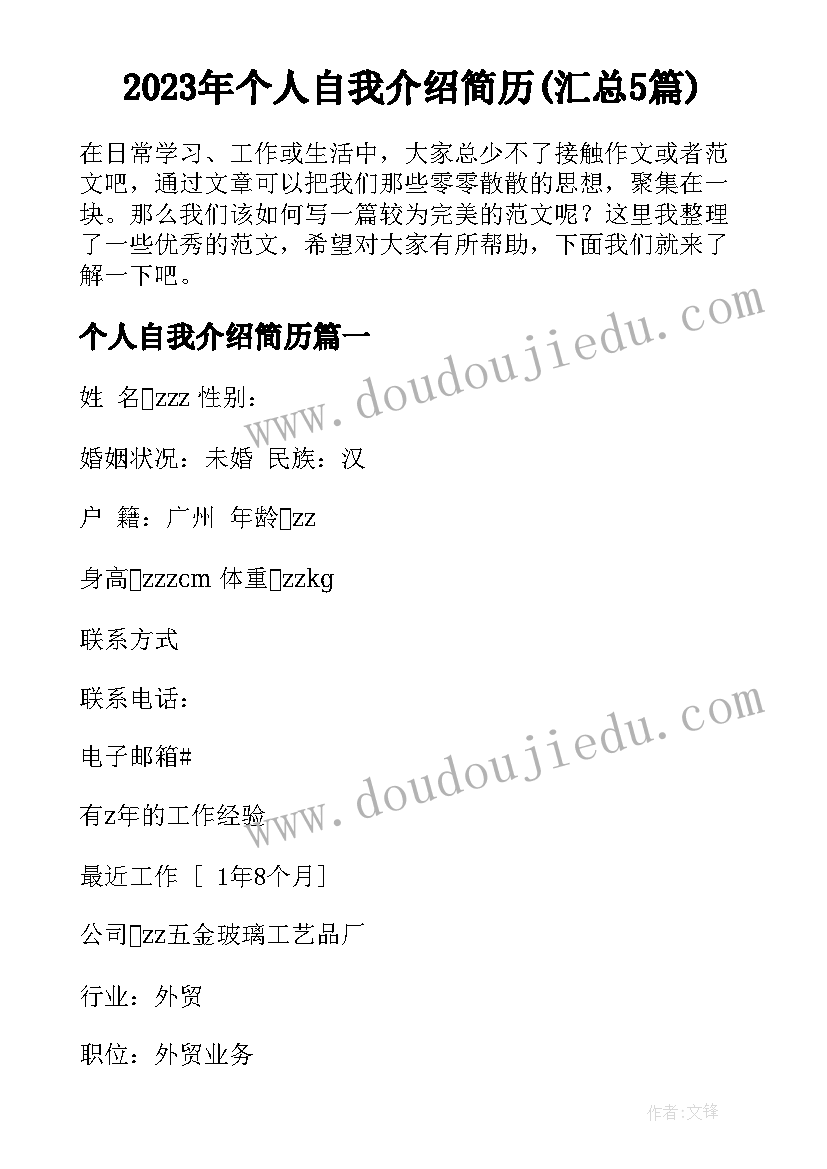 2023年一个字总结人生 大一个人总结(优质9篇)