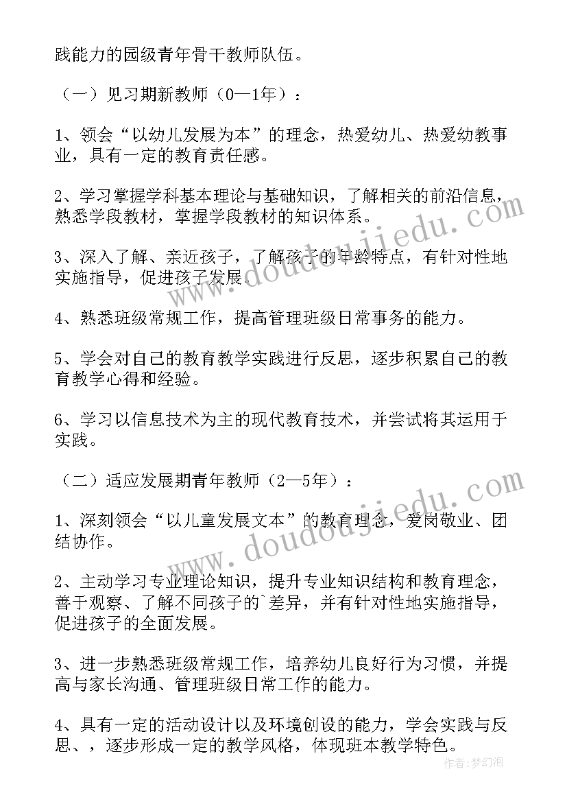 2023年幼儿教师青年教师发展规划 青年教师培养计划书(精选10篇)