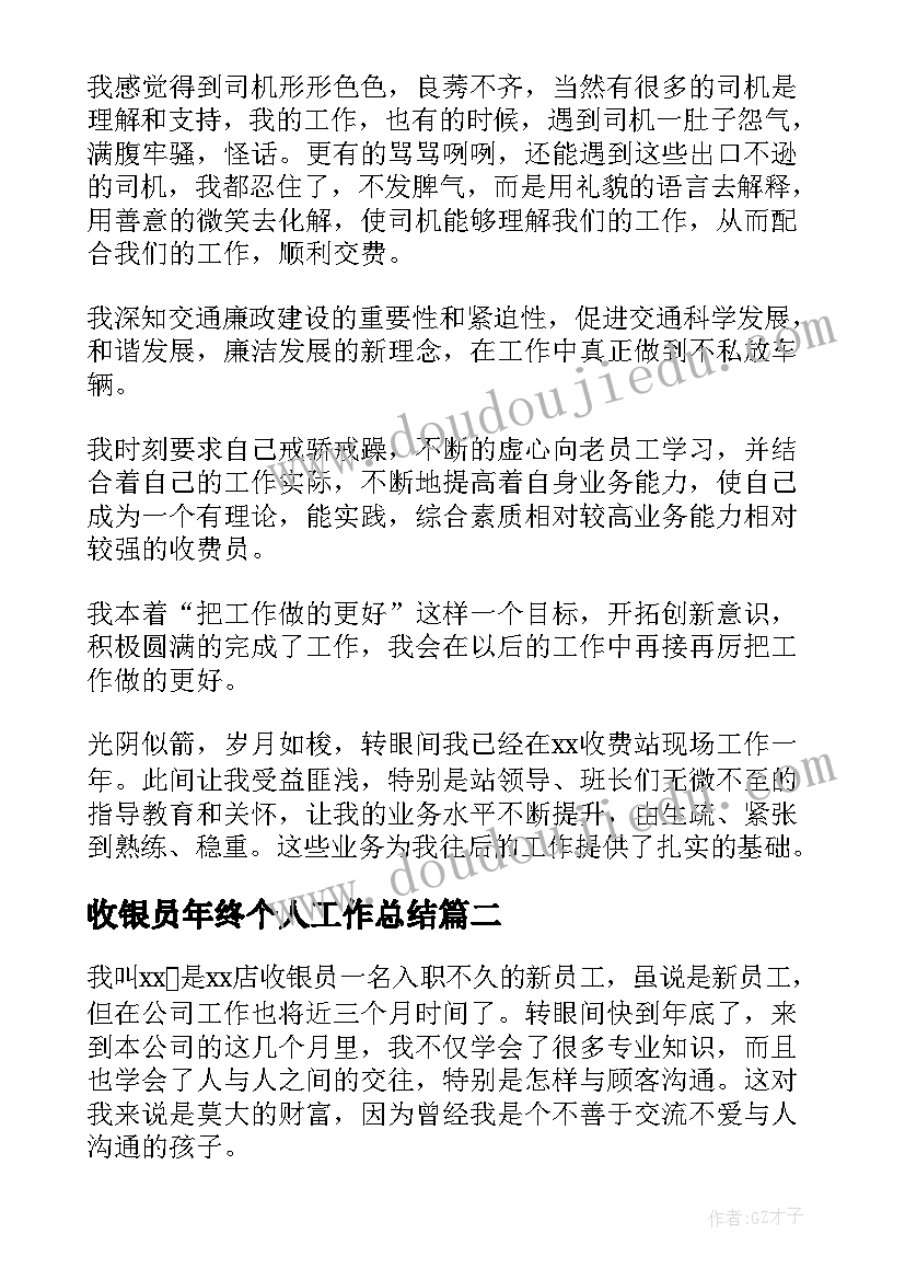 最新收银员年终个人工作总结 收银员个人年终工作总结(精选9篇)