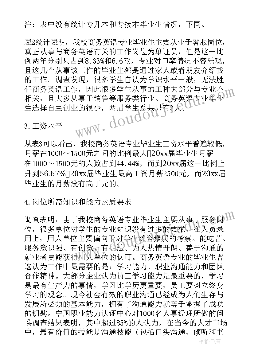 英语专业考研调查报告总结(通用5篇)