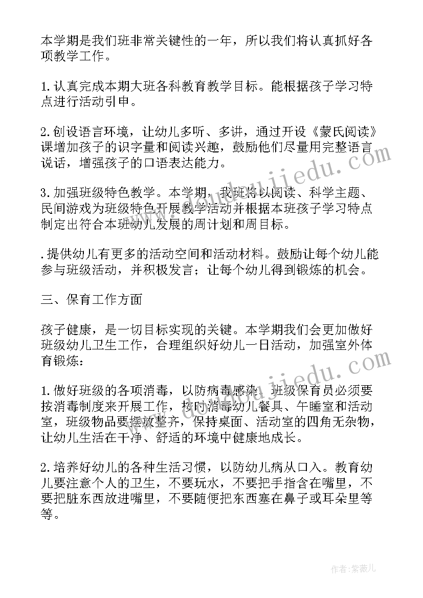 最新幼儿园大班区域工作计划第二学期(汇总5篇)