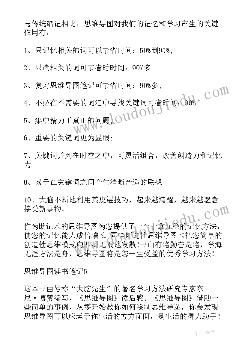 读书笔记思维导图简单(精选5篇)