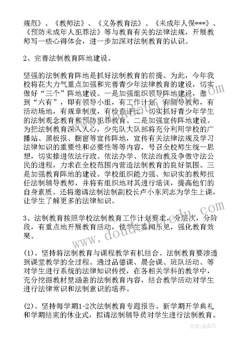 小学法制副校长课件 中小学法制教学工作计划(大全8篇)