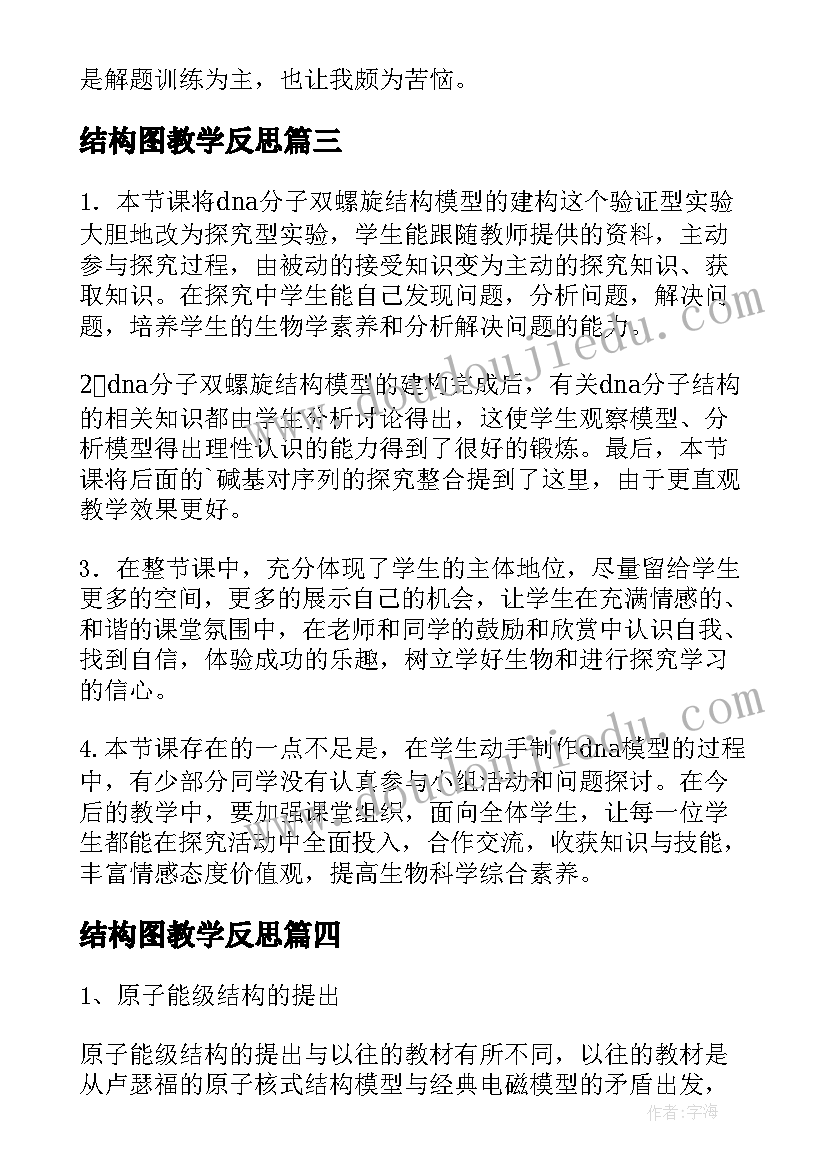 结构图教学反思(优秀5篇)