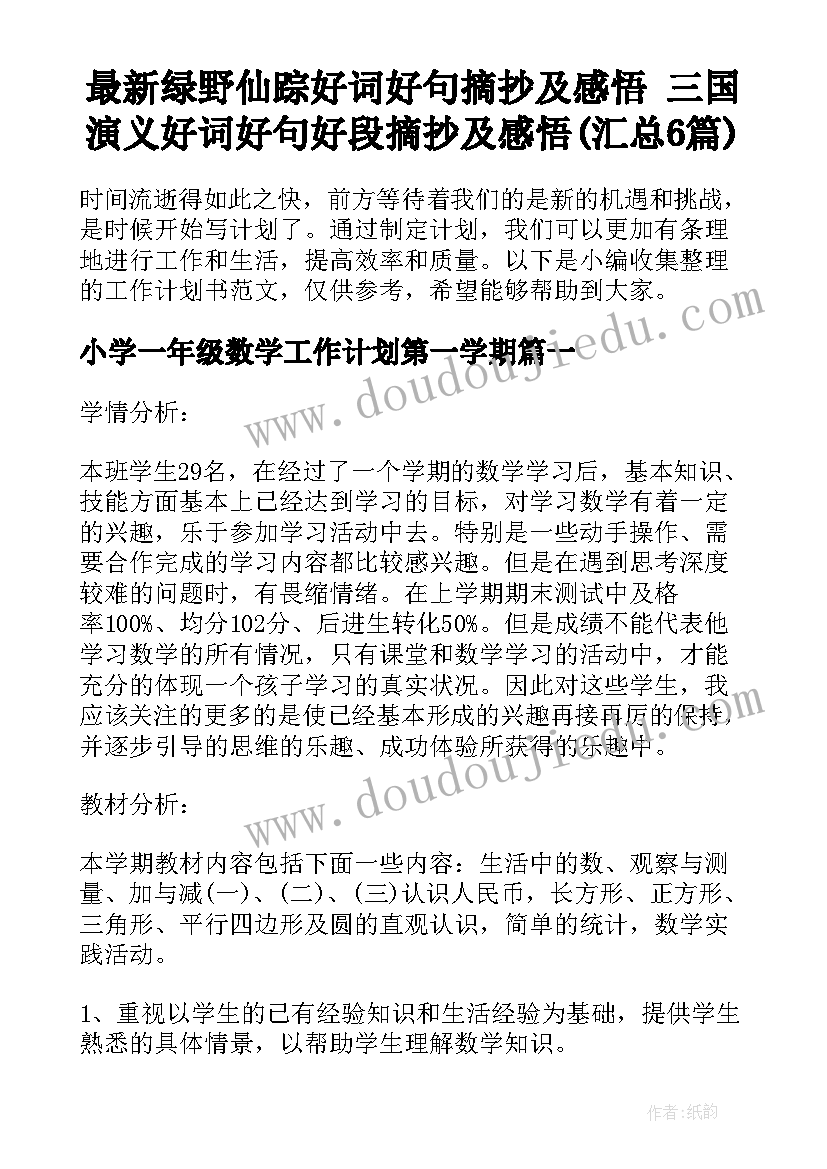 最新绿野仙踪好词好句摘抄及感悟 三国演义好词好句好段摘抄及感悟(汇总6篇)