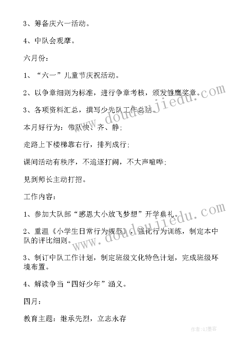 最新学校少先队员工作计划 小学少先队员管理工作计划格式(通用5篇)