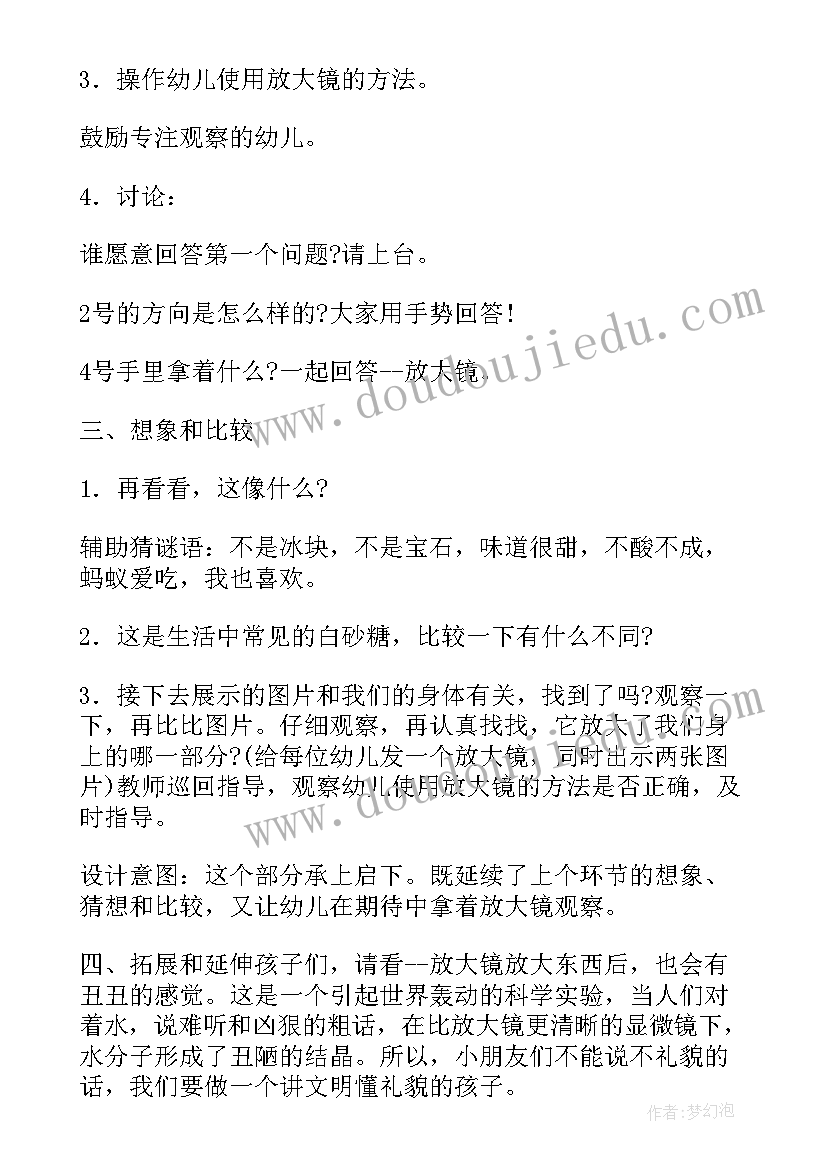 2023年放大镜区域活动教案 幼儿园大班科学活动教案放大镜(实用5篇)