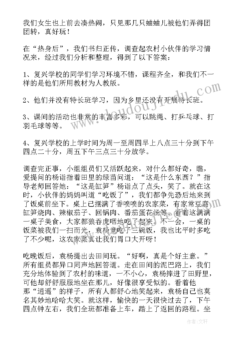 走进农村实践报告(模板5篇)