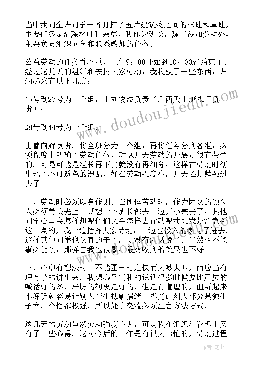 公益的工作总结(通用5篇)