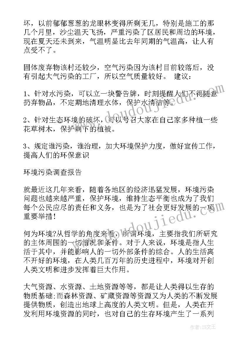 2023年农村环境实践调查报告(优质5篇)