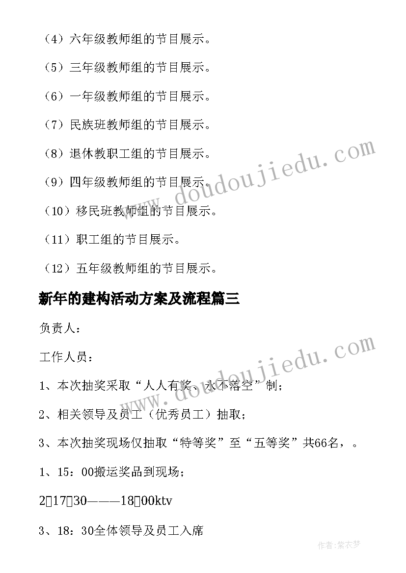 最新新年的建构活动方案及流程 幼儿园过新年的活动方案(优秀5篇)