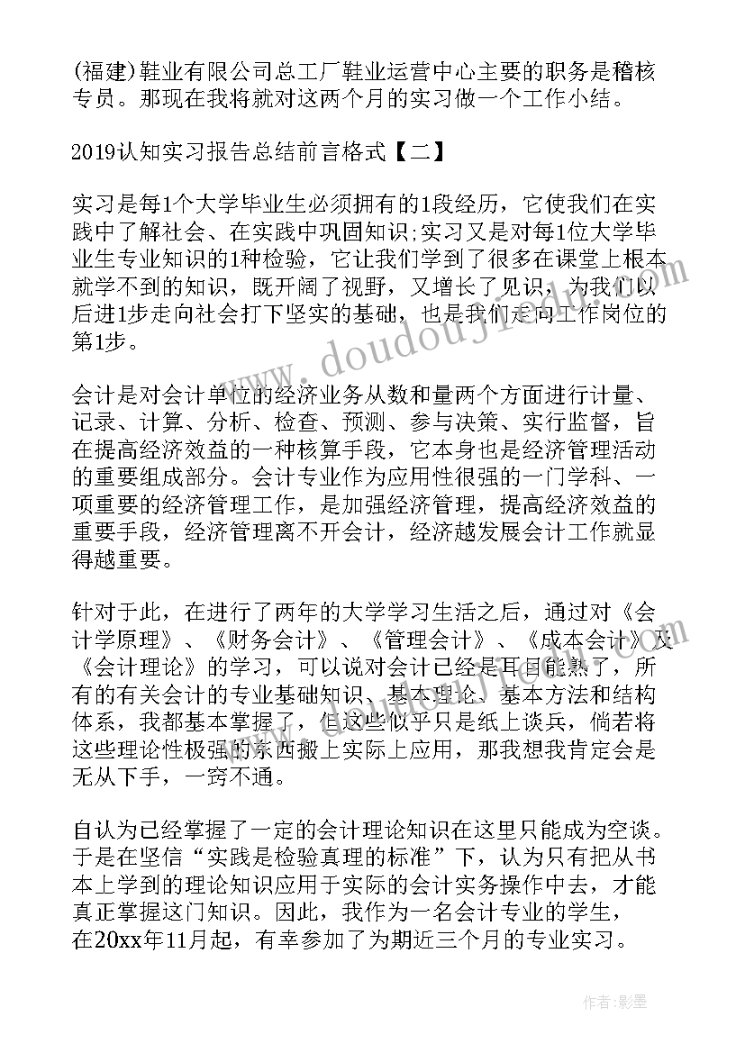 2023年实习报告总结摘要格式(通用10篇)