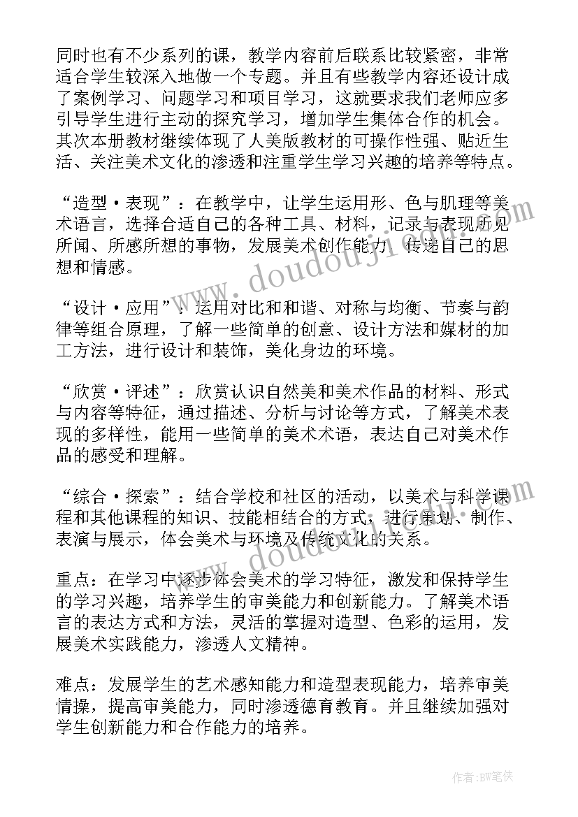 最新湘美版六年级美术教学计划 六年级美术教学计划(通用10篇)