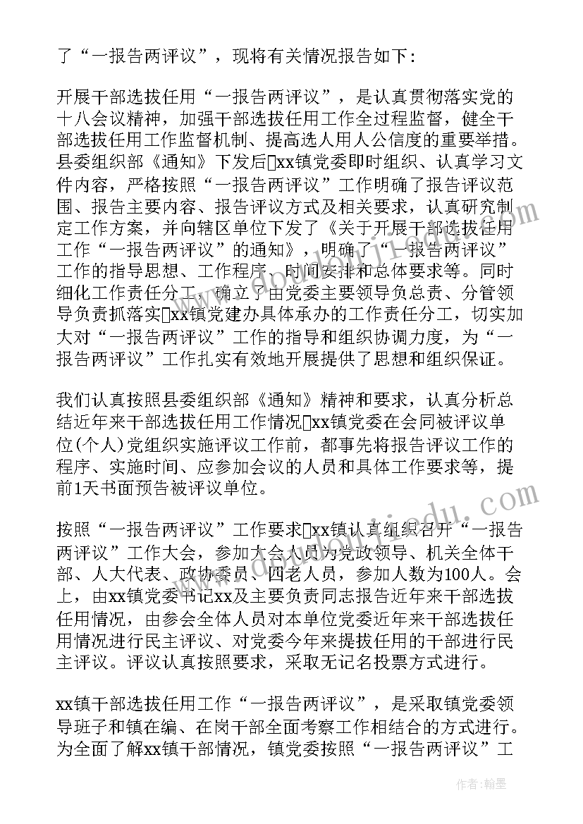 一报告两评议自查整改报告(优秀5篇)