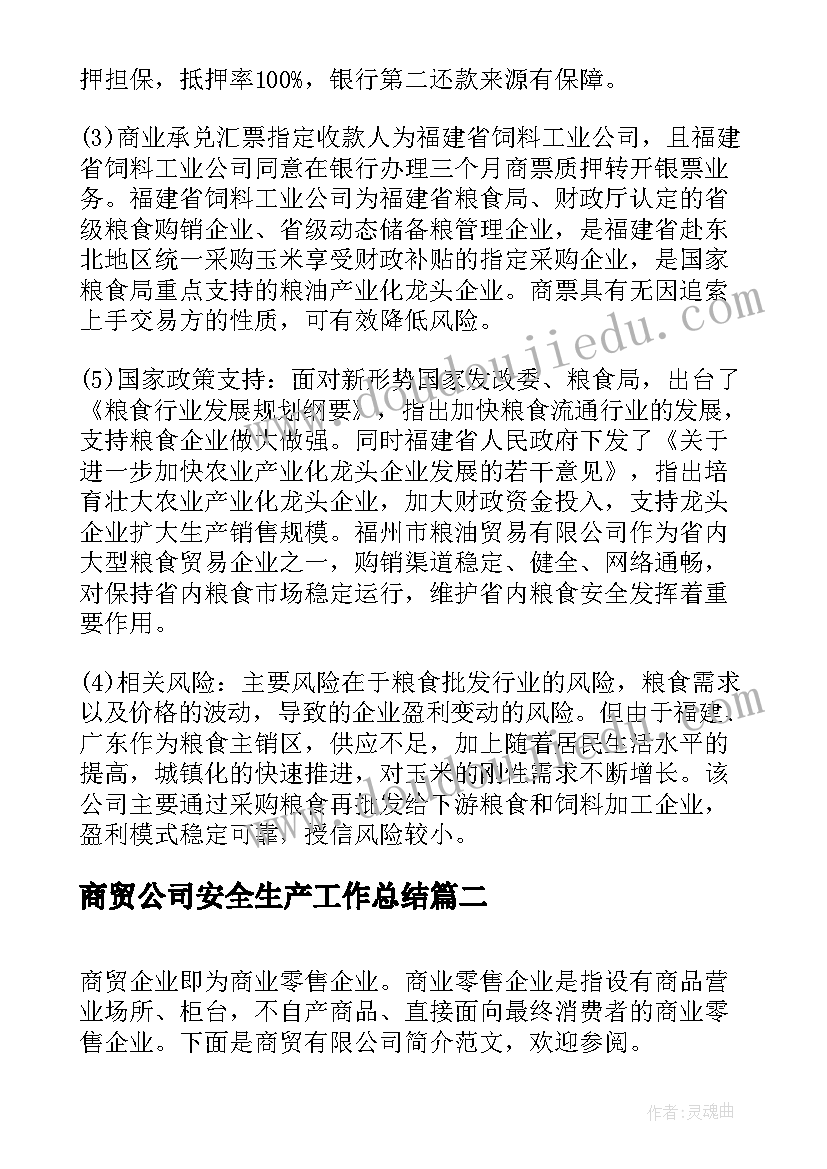 2023年商贸公司安全生产工作总结(汇总9篇)