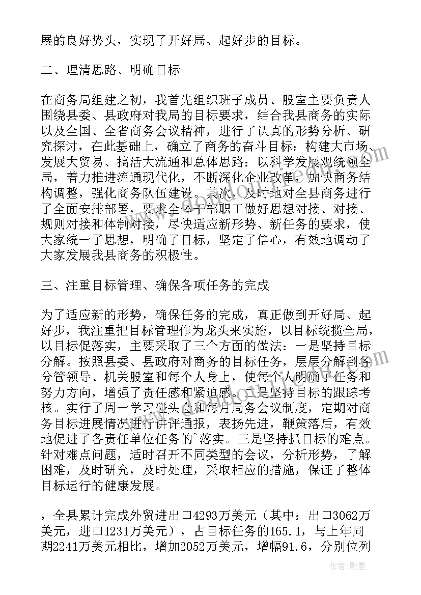 商务局局长意识形态述职报告(实用5篇)