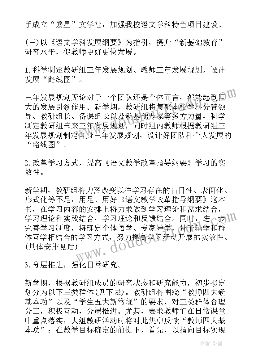 2023年高中语文新学期教学计划 高中语文教研组新学期工作计划(实用5篇)