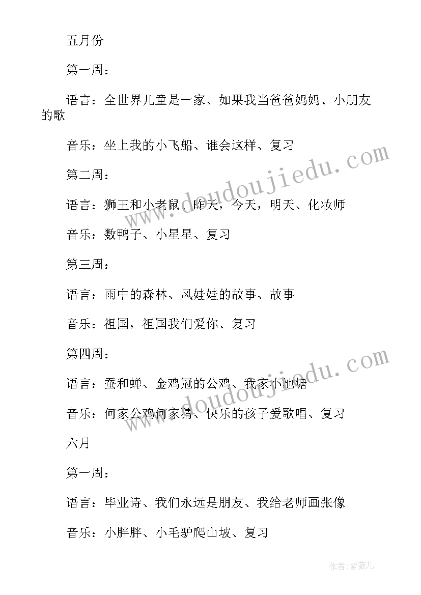 2023年幼儿园大班下学期月计划(实用5篇)