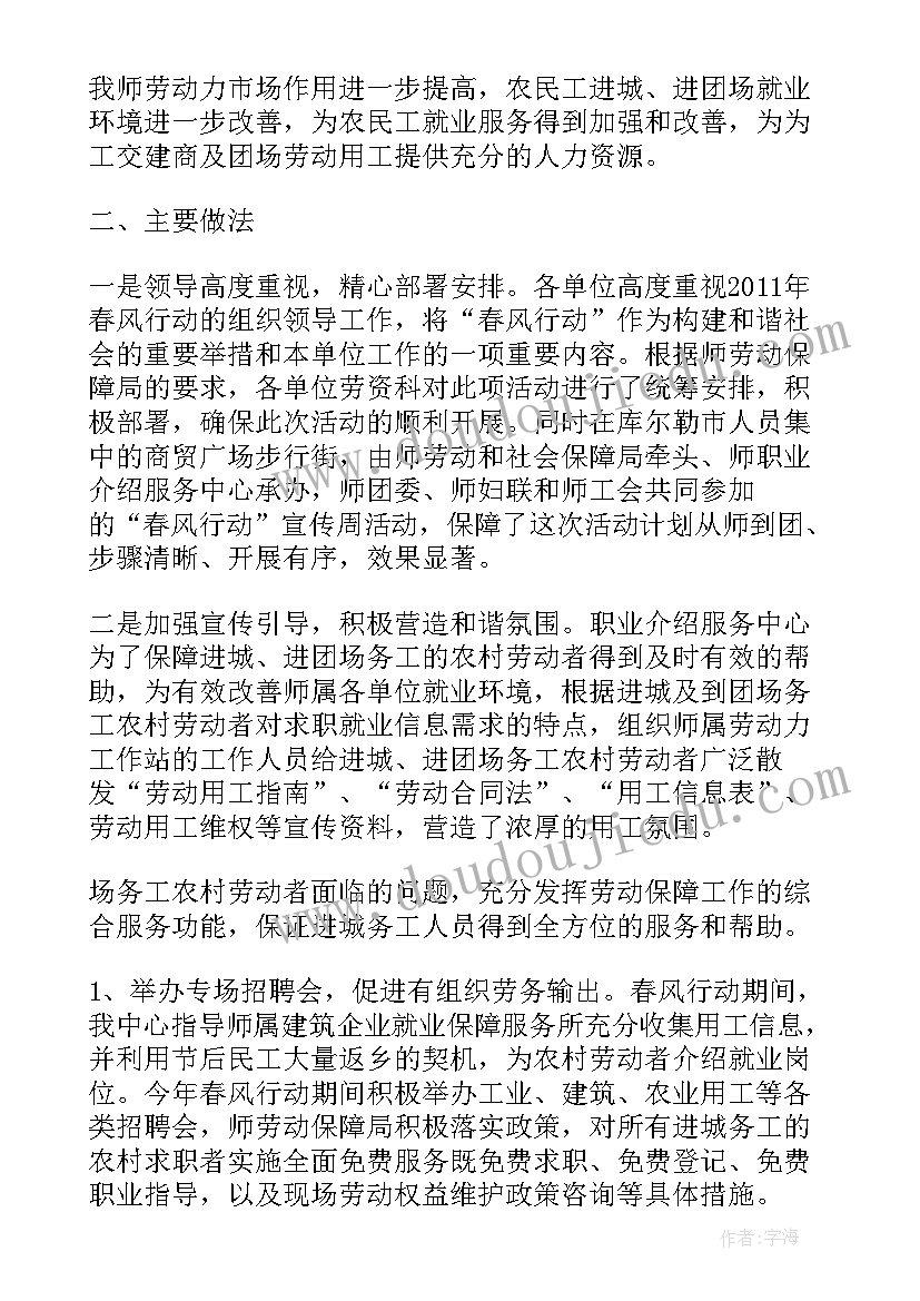 最新春风活动总结(大全6篇)