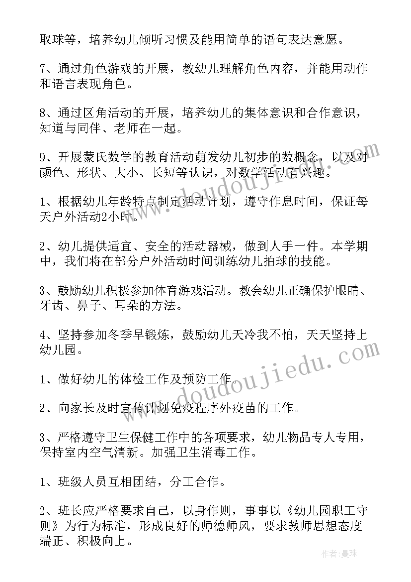 小班额教学计划上学期总结 小班教学计划(大全6篇)