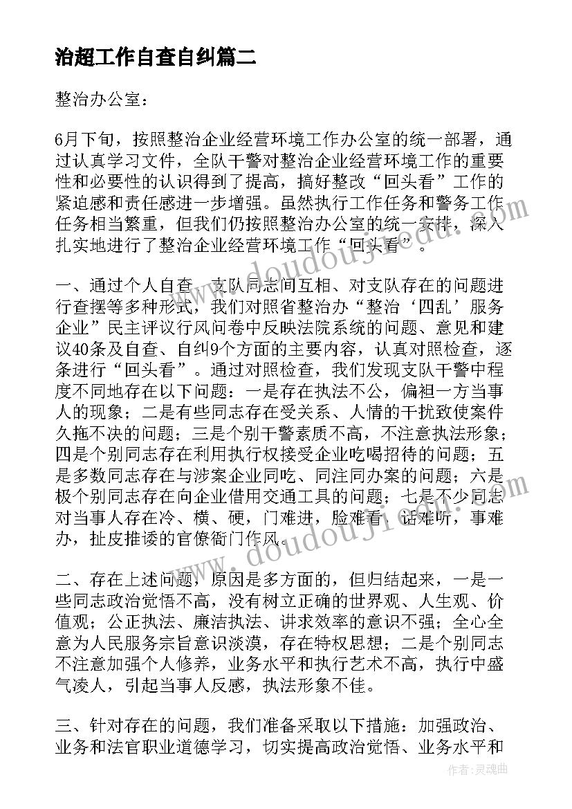 治超工作自查自纠 专项整治工作自查报告(优秀5篇)