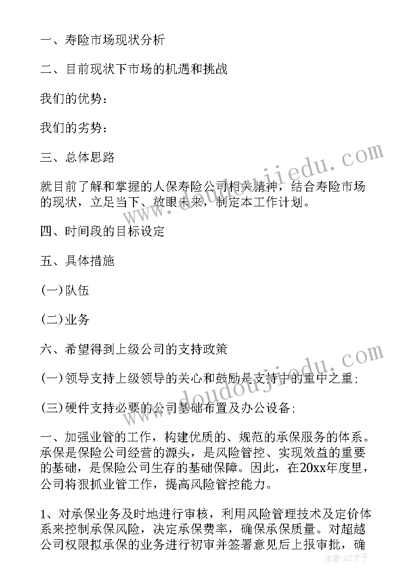 2023年保险公司的个人规划(精选9篇)