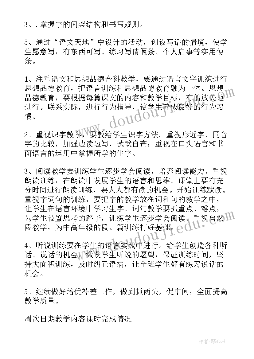 二年级上学语文教学工作计划(优秀7篇)