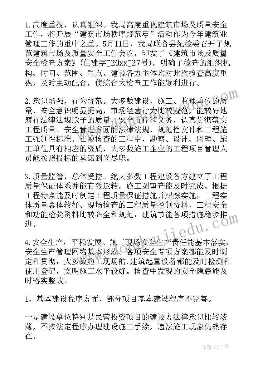 最新工程质量监督检查报告(模板5篇)