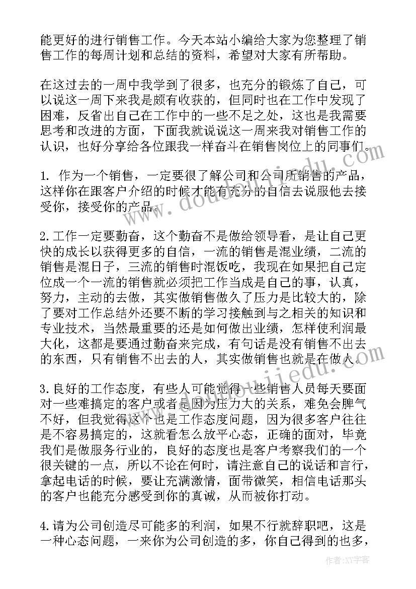 2023年销售经理周报总结(精选8篇)