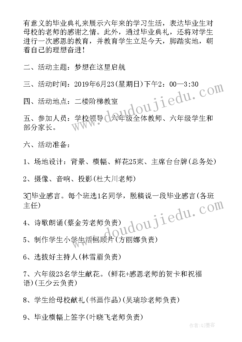 最新小学英语六年级毕业班讲座 小学六年级毕业典礼活动方案(精选5篇)