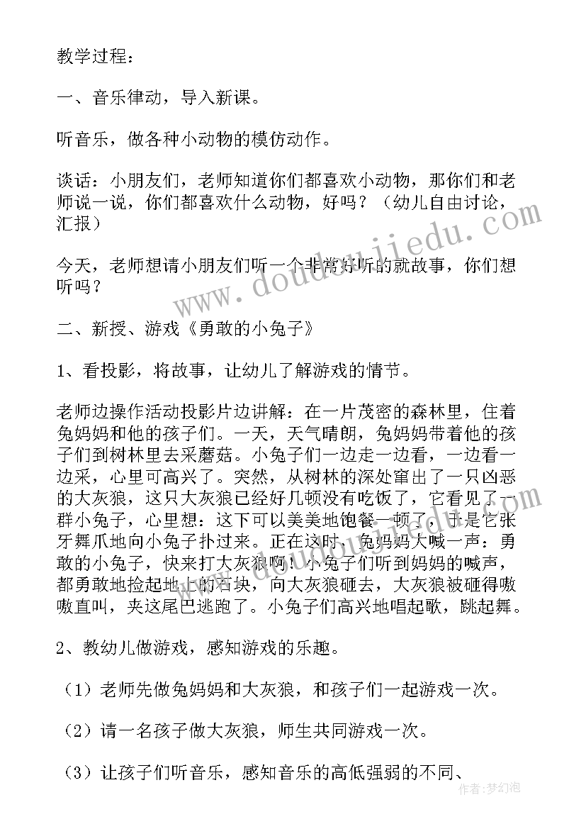 2023年小兔回家大班教案 大班音乐教案及教学反思勇敢的小兔子(优秀5篇)