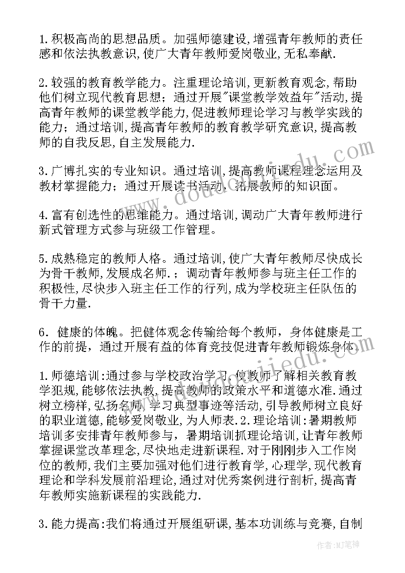 被指导培养青年教师工作总结 培养指导青年教师计划(实用5篇)