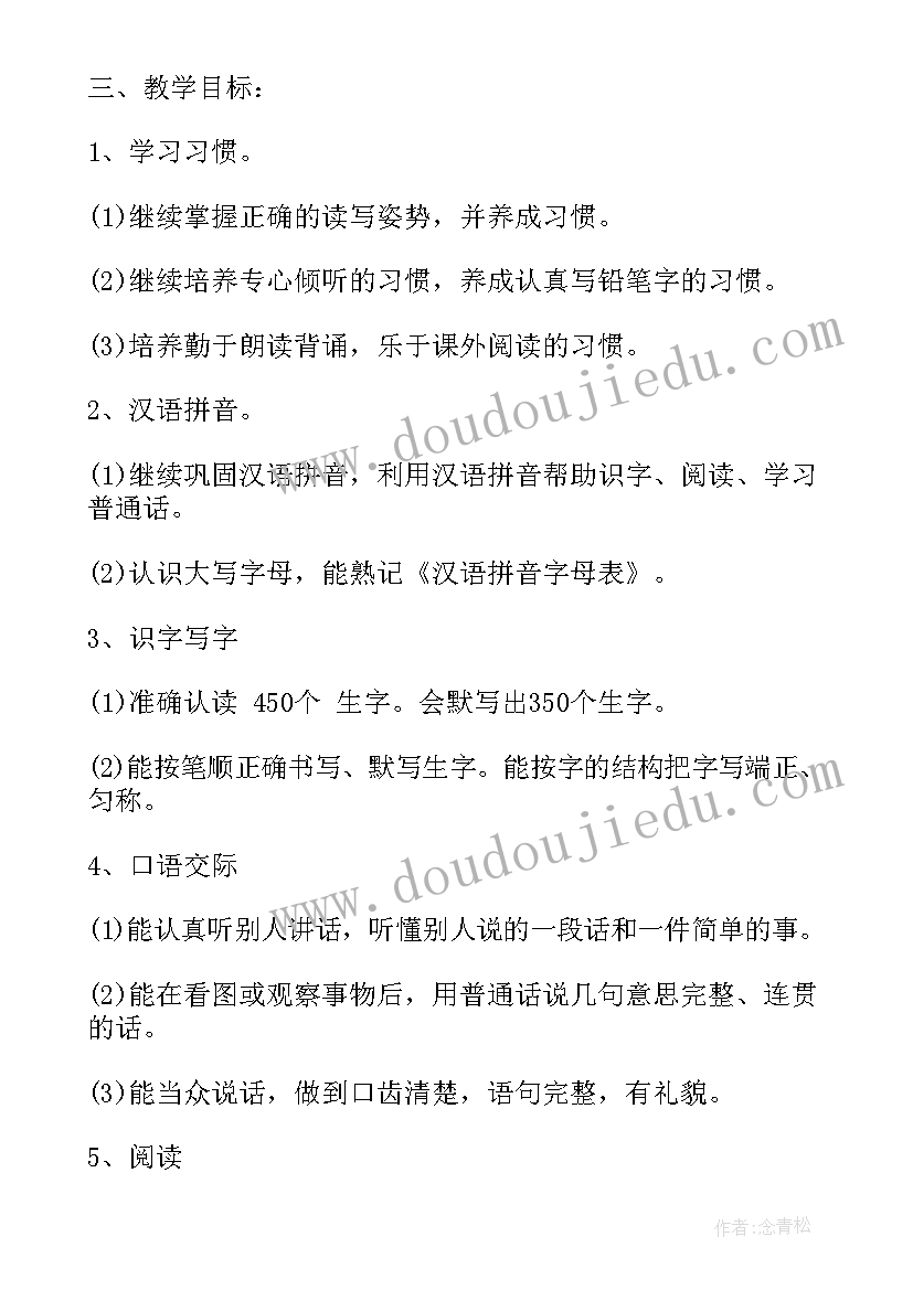 小学二年级语文老师工作计划 二年级语文老师五月份工作计划(模板5篇)