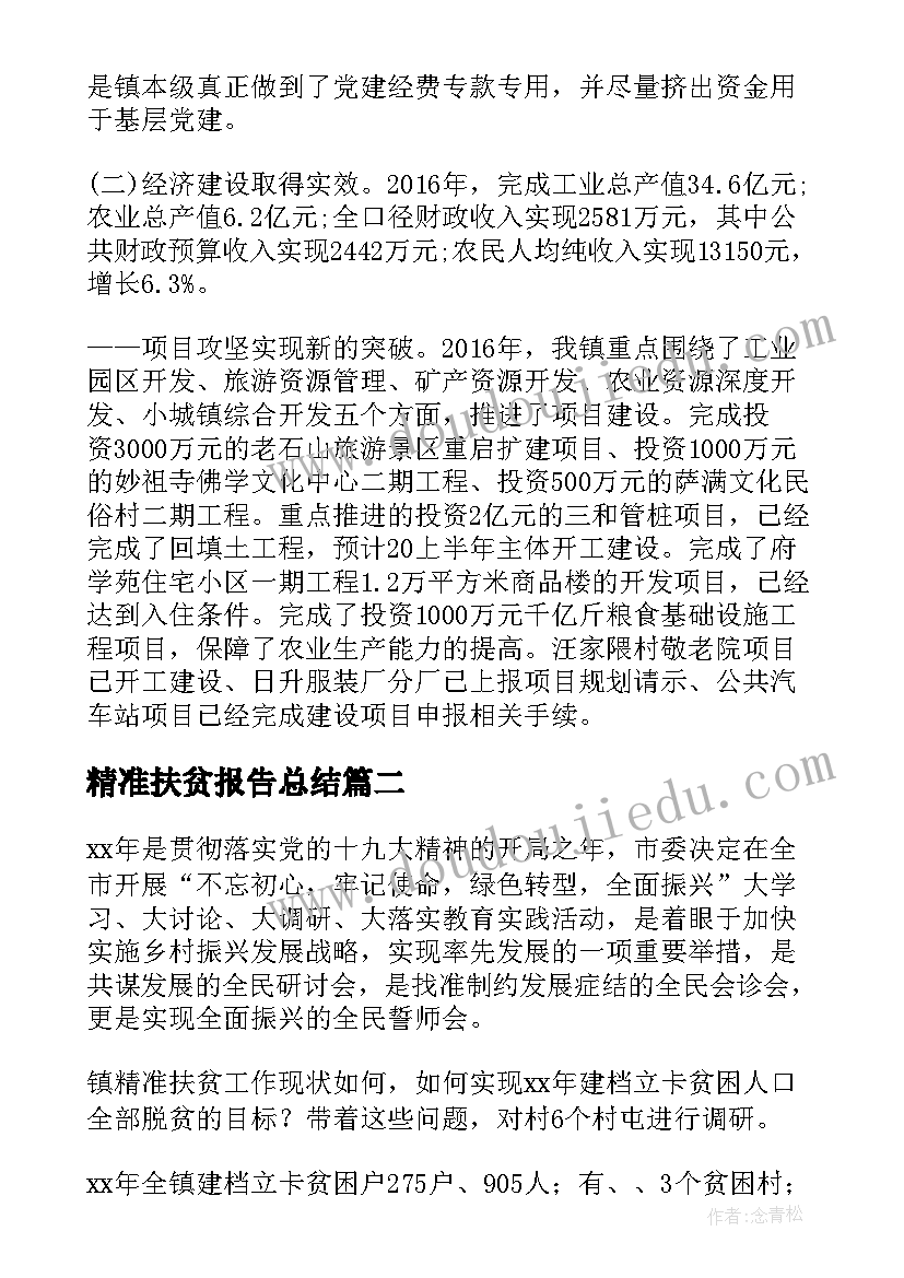 精准扶贫报告总结 乡精准扶贫工作报告(精选6篇)