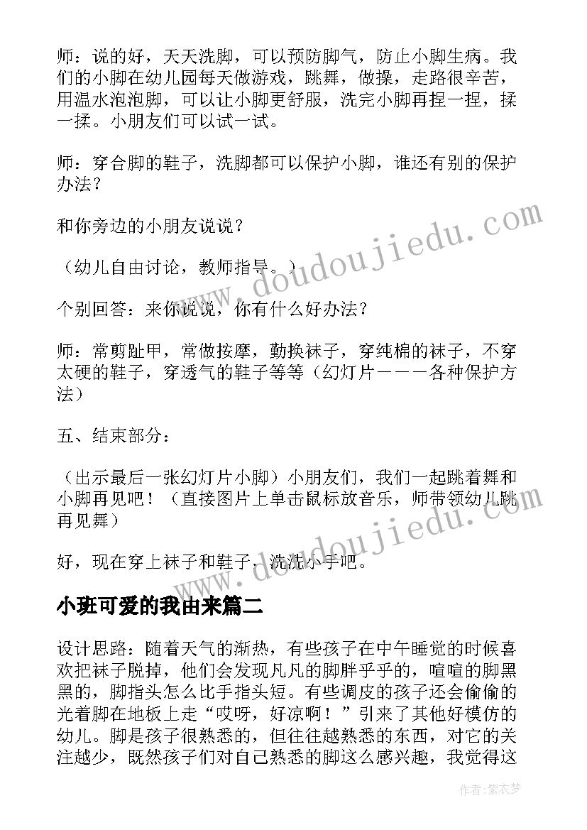 小班可爱的我由来 可爱的小脚丫小班活动教案(模板5篇)