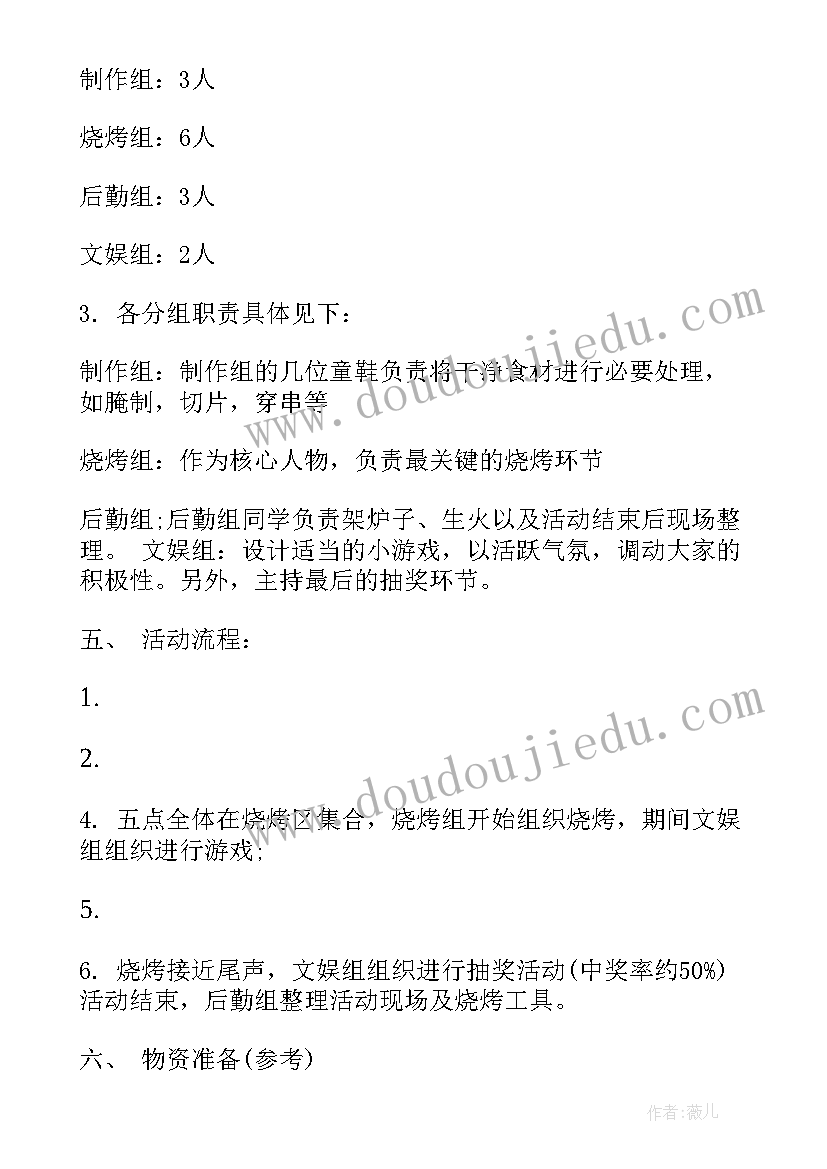 最新烧烤活动标语(模板5篇)