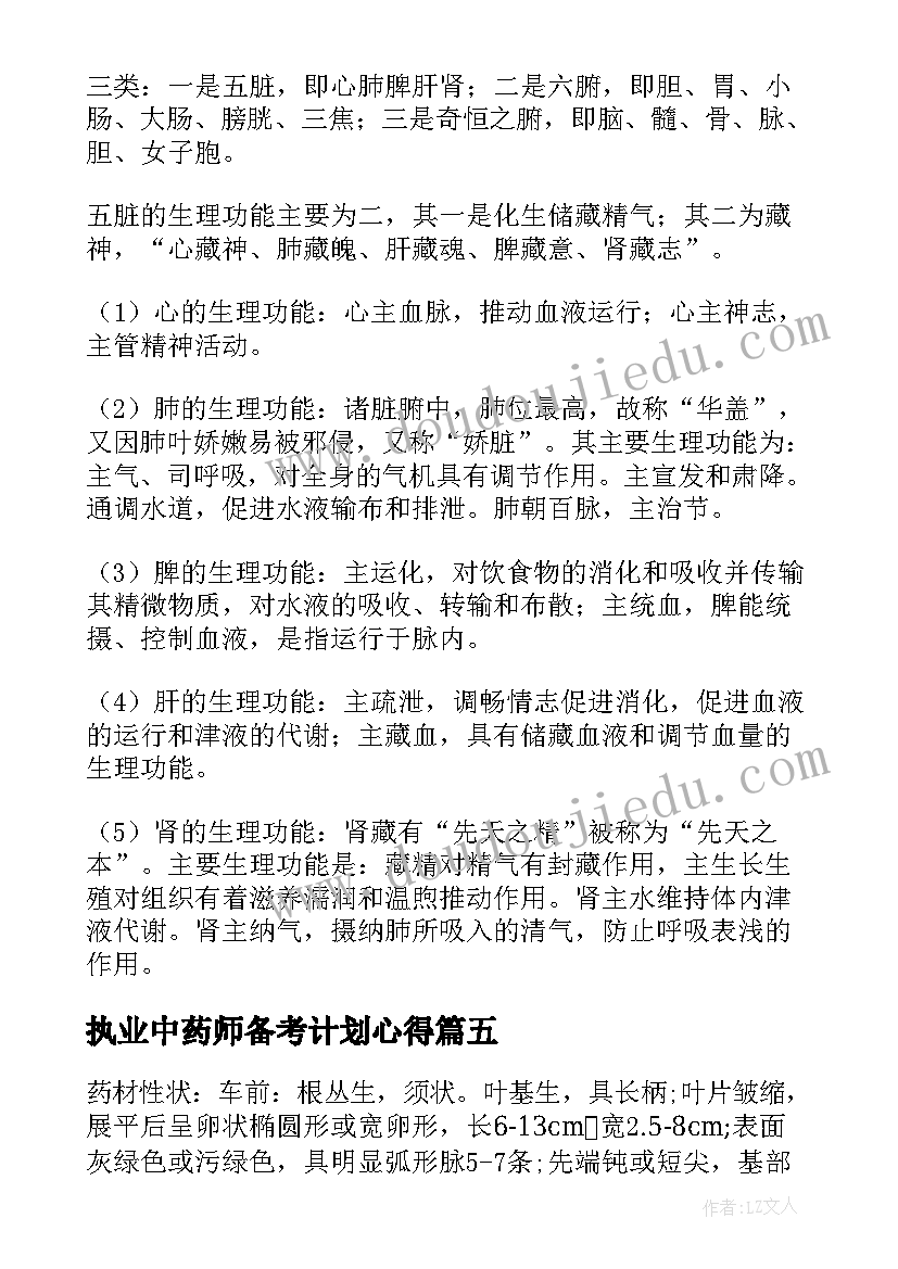 最新执业中药师备考计划心得(精选9篇)