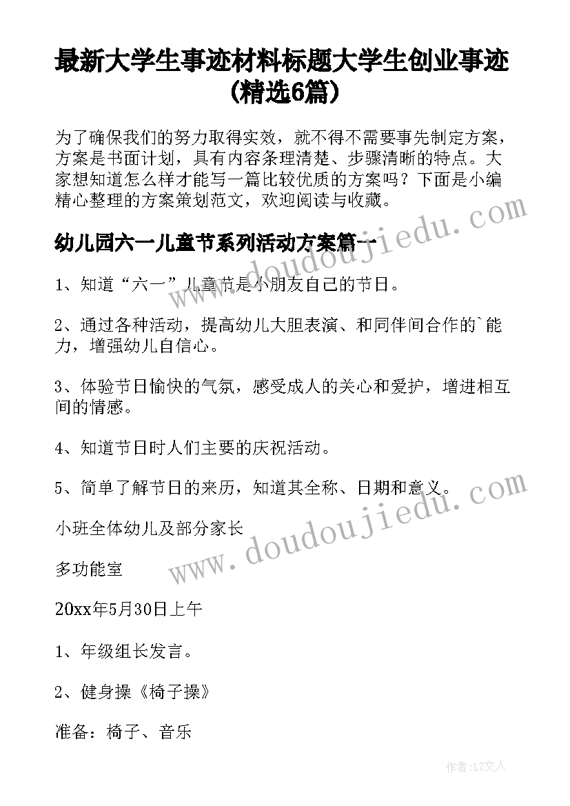 最新大学生事迹材料标题 大学生创业事迹(精选6篇)