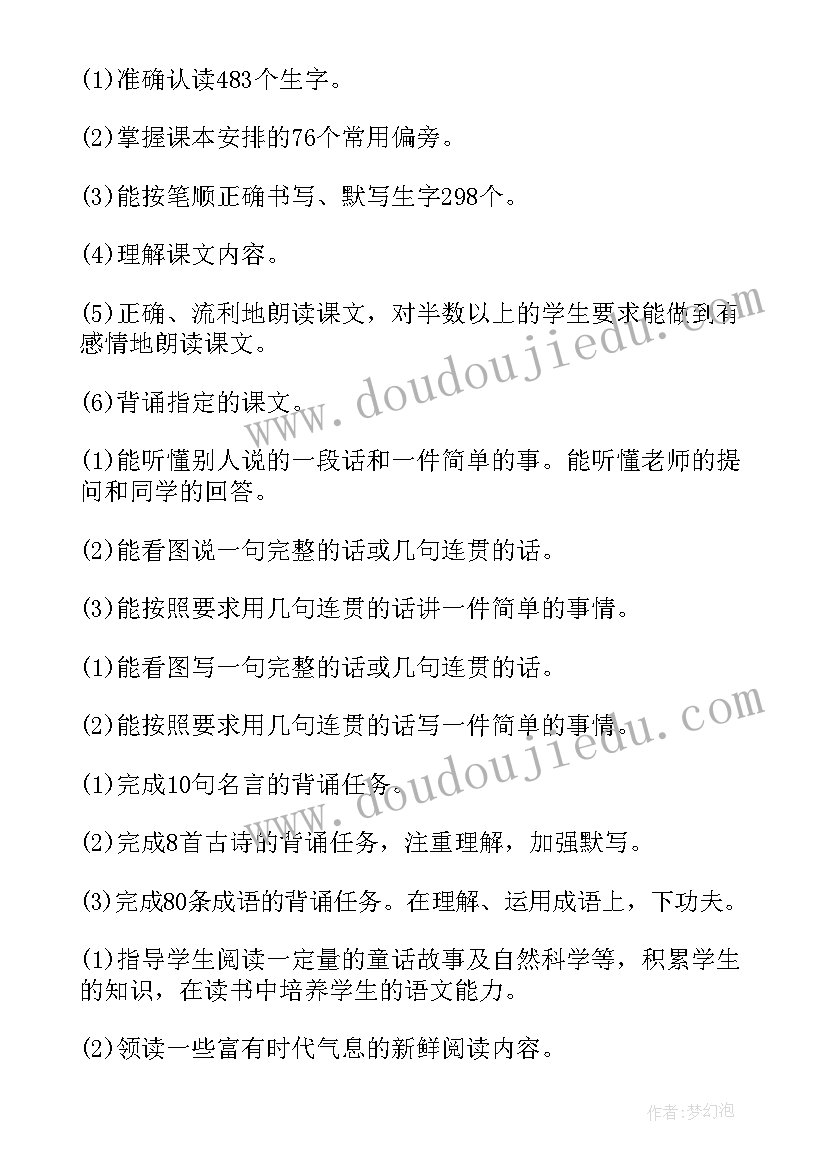 最新小学一年级语文部编版教学计划 小学一年级语文教学计划(优秀6篇)