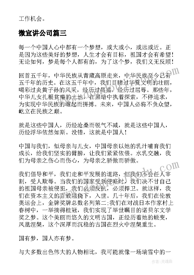 微宣讲公司 宣讲心得体会(通用6篇)