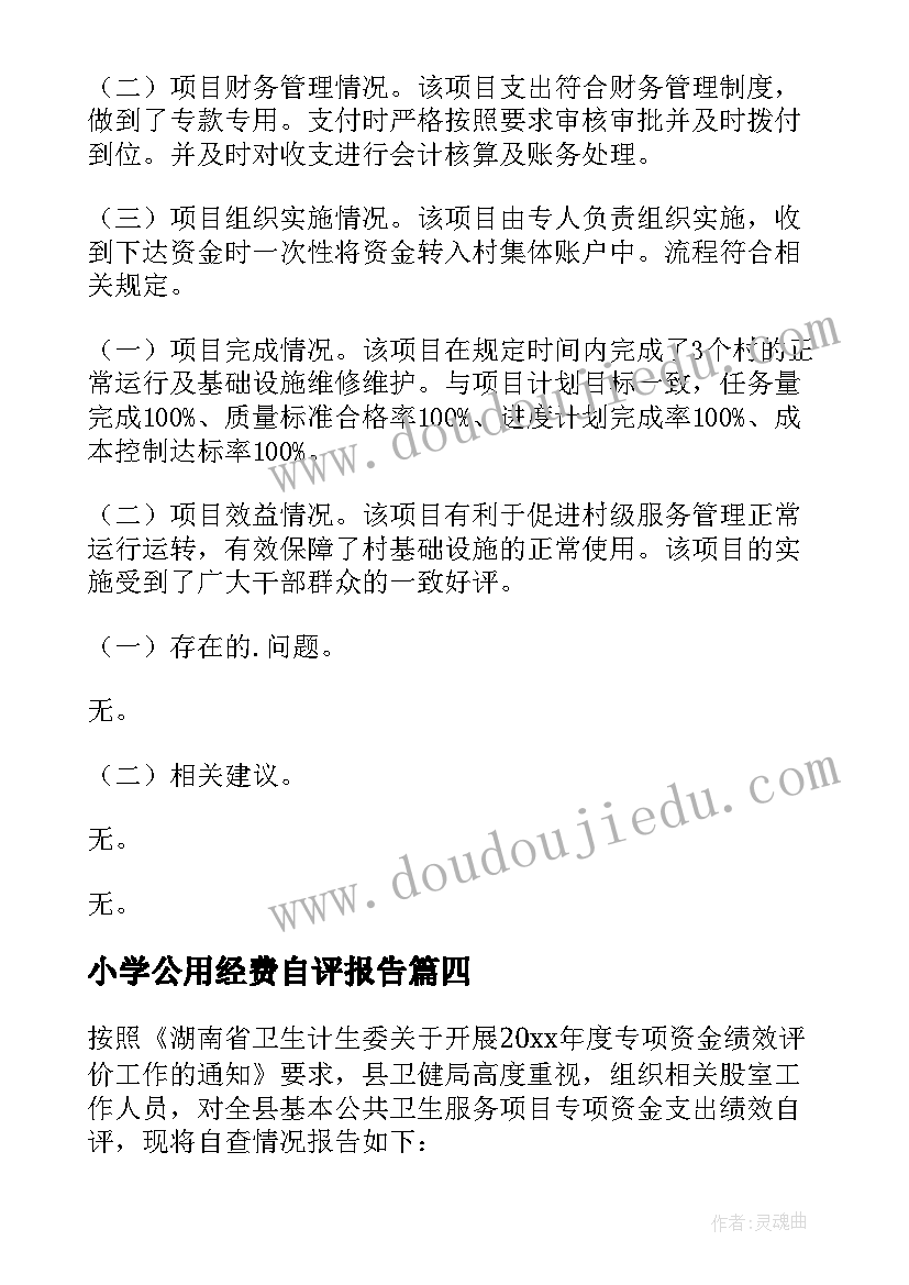 2023年小学公用经费自评报告 公用经费绩效自评报告(优质5篇)