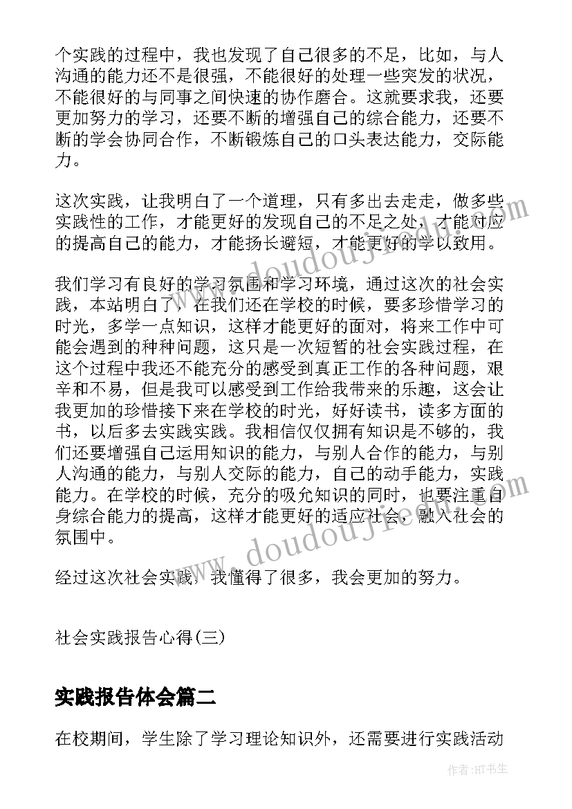 2023年实践报告体会(大全9篇)