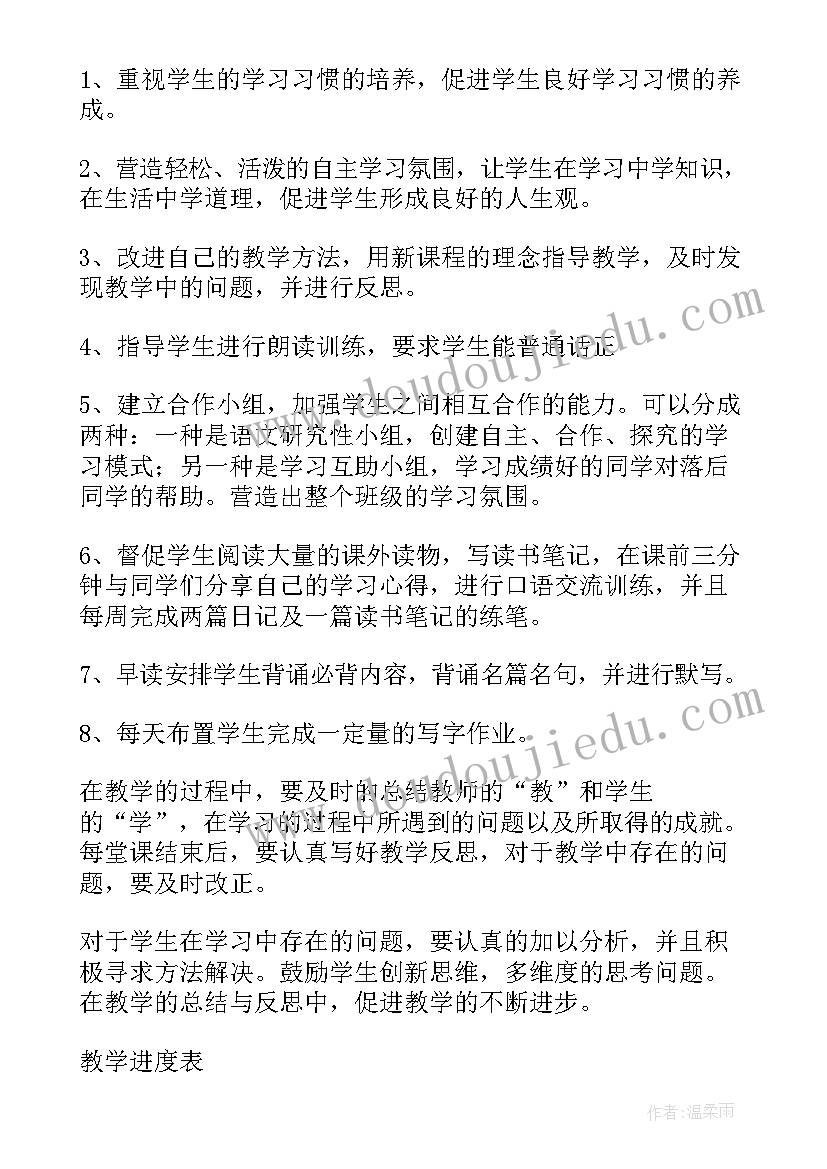 人教版五上语文教学工作计划(优秀10篇)